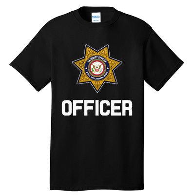 Security Officer Enforcement Badge Police Guards Duty Tall T-Shirt