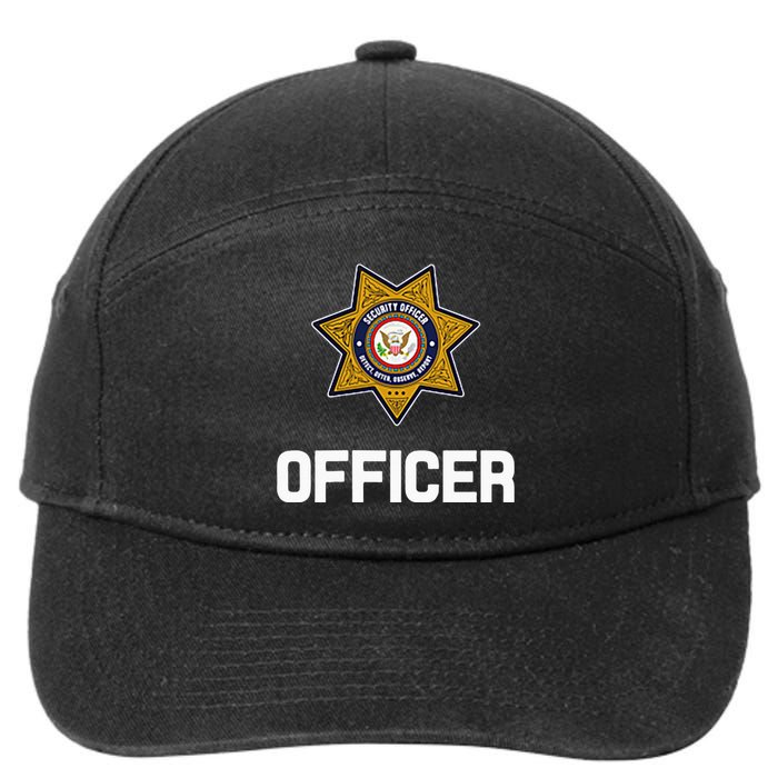 Security Officer Enforcement Badge Police Guards Duty 7-Panel Snapback Hat