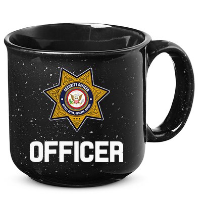 Security Officer Enforcement Badge Police Guards Duty 15oz Campfire Ceramic Mug