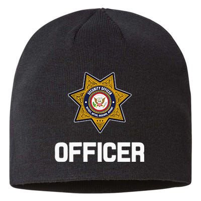 Security Officer Enforcement Badge Police Guards Duty Sustainable Beanie