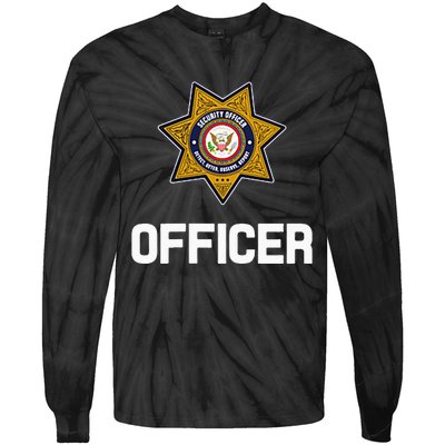 Security Officer Enforcement Badge Police Guards Duty Tie-Dye Long Sleeve Shirt