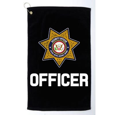 Security Officer Enforcement Badge Police Guards Duty Golf Towel