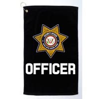 Security Officer Enforcement Badge Police Guards Duty Golf Towel