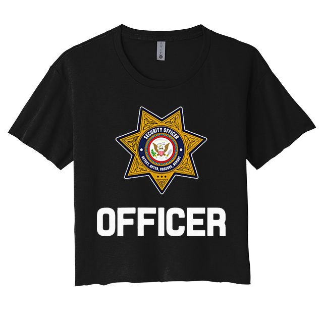 Security Officer Enforcement Badge Police Guards Duty Crop Top