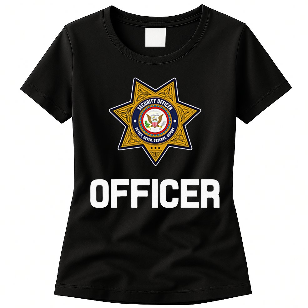 Security Officer Enforcement Badge Police Guards Duty Womens T-Shirt