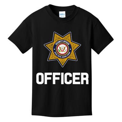Security Officer Enforcement Badge Police Guards Duty Kids T-Shirt