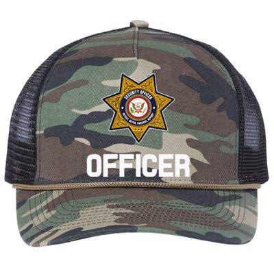 Security Officer Enforcement Badge Police Guards Duty Retro Rope Trucker Hat Cap