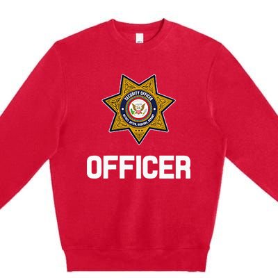 Security Officer Enforcement Badge Police Guards Duty Premium Crewneck Sweatshirt