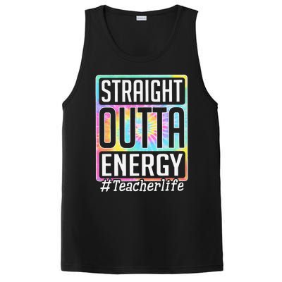 Straight Outta Energy Teacher Life Tie Dye PosiCharge Competitor Tank