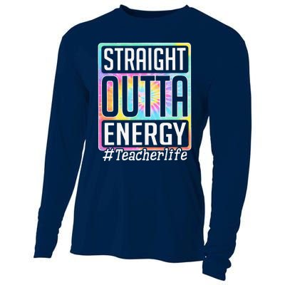 Straight Outta Energy Teacher Life Tie Dye Cooling Performance Long Sleeve Crew