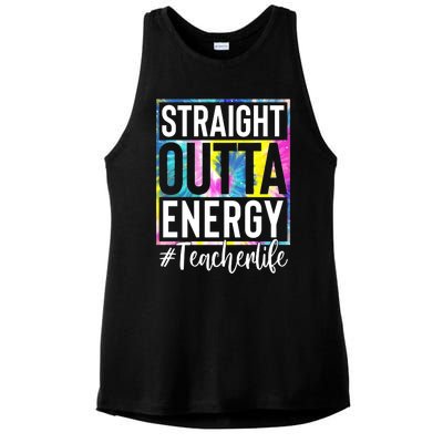 Straight Outta Energy Teacherlife Ladies PosiCharge Tri-Blend Wicking Tank