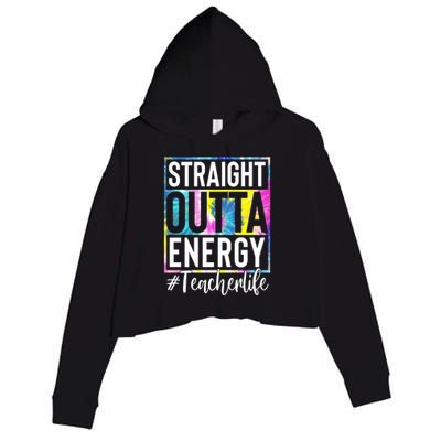 Straight Outta Energy Teacherlife Crop Fleece Hoodie