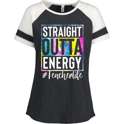 Straight Outta Energy Teacherlife Enza Ladies Jersey Colorblock Tee