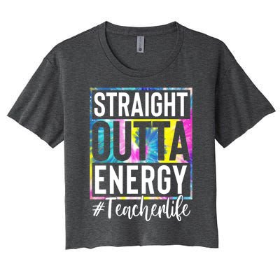 Straight Outta Energy Teacherlife Women's Crop Top Tee