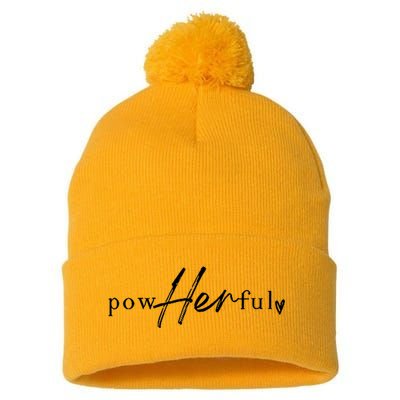 She Overcame Everything That Was Meant To Destroy Her Pom Pom 12in Knit Beanie