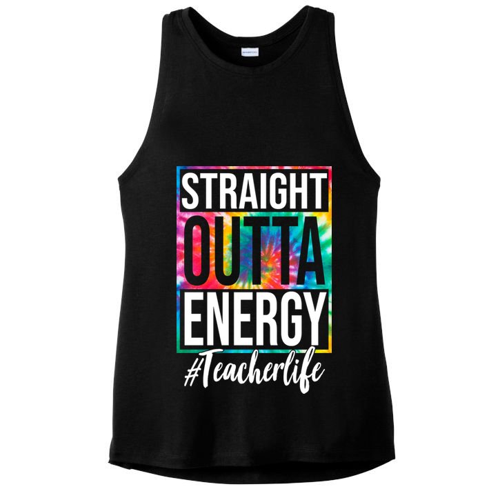 Straight Outta Energy Teacher Life Summer Ladies PosiCharge Tri-Blend Wicking Tank