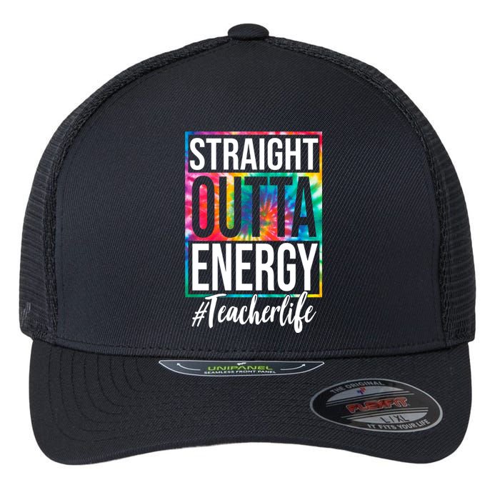 Straight Outta Energy Teacher Life Summer Flexfit Unipanel Trucker Cap