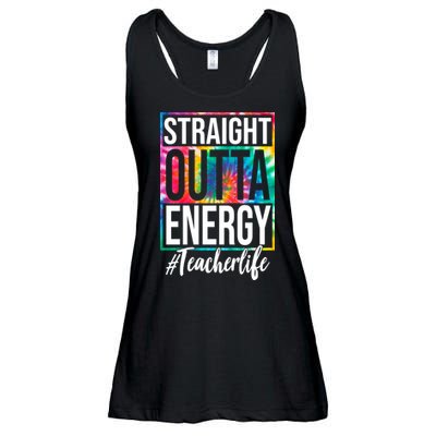 Straight Outta Energy Teacher Life Summer Ladies Essential Flowy Tank