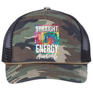 Straight Outta Energy Teacher Life Summer Retro Rope Trucker Hat Cap