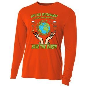 Save Our Environt Save The Earth Gift Cooling Performance Long Sleeve Crew