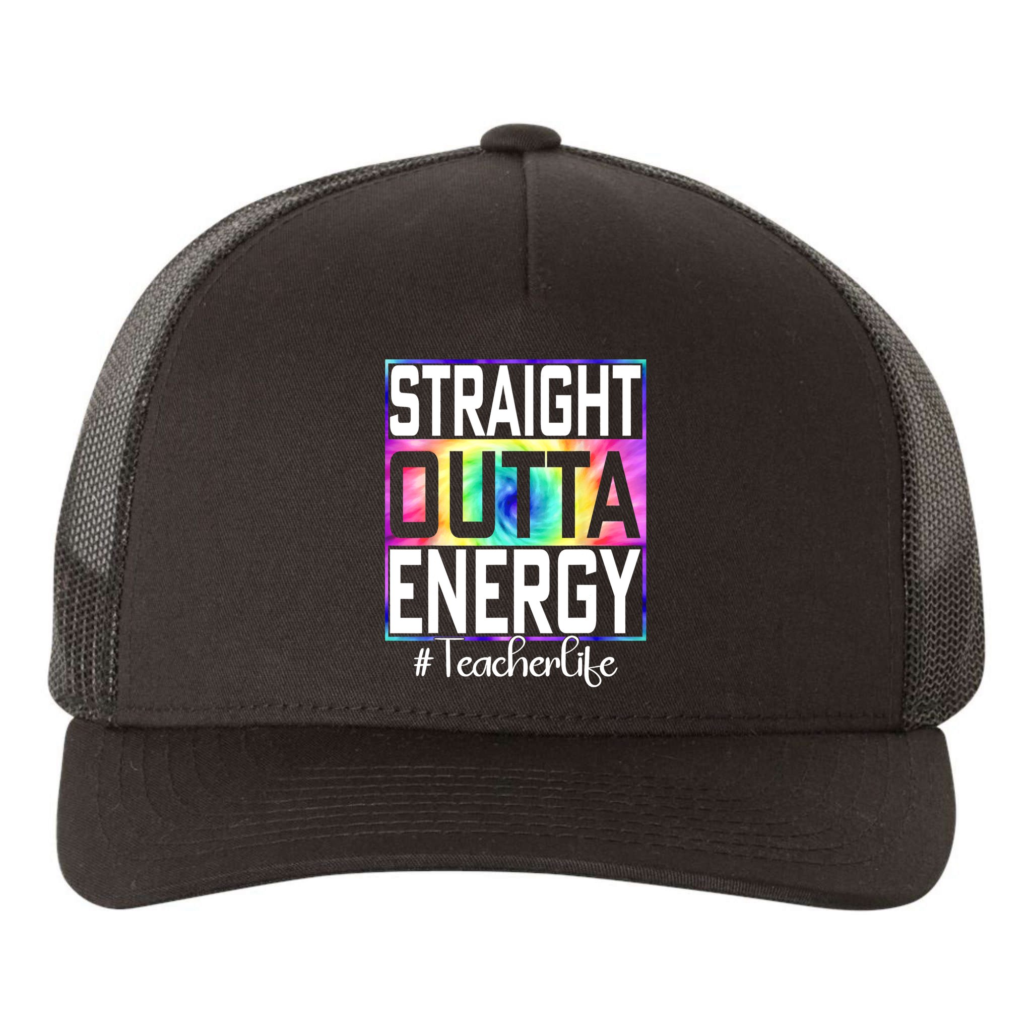 Straight Outta Energy Teacher Life Gifts Funny Yupoong Adult 5-Panel Trucker Hat