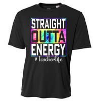 Straight Outta Energy Teacher Life Gifts Funny Cooling Performance Crew T-Shirt