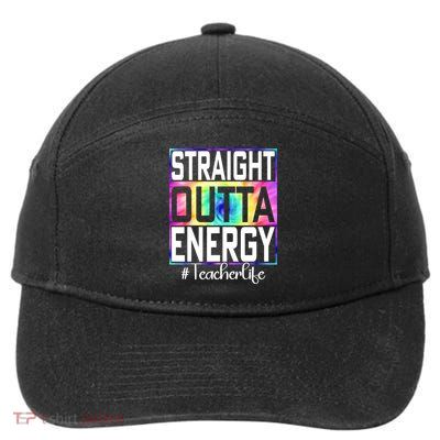 Straight Outta Energy Teacher Life Gifts Funny 7-Panel Snapback Hat