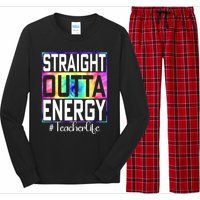 Straight Outta Energy Teacher Life Gifts Funny Long Sleeve Pajama Set