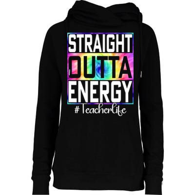 Straight Outta Energy Teacher Life Gifts Funny Womens Funnel Neck Pullover Hood