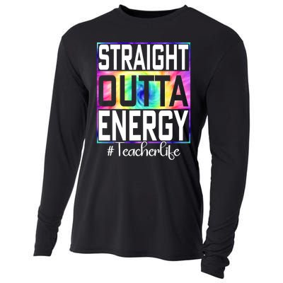 Straight Outta Energy Teacher Life Gifts Funny Cooling Performance Long Sleeve Crew