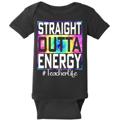 Straight Outta Energy Teacher Life Gifts Funny Baby Bodysuit