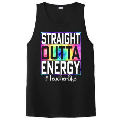 Straight Outta Energy Teacher Life Gifts Funny PosiCharge Competitor Tank