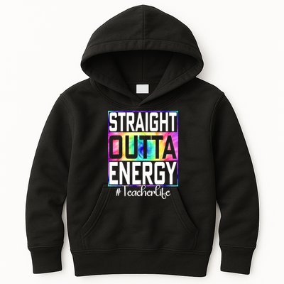 Straight Outta Energy Teacher Life Gifts Funny Kids Hoodie