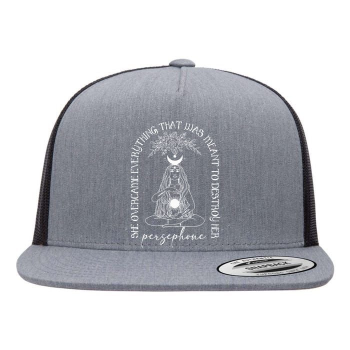 She Overcame Everything Greek Mythology Academia Flat Bill Trucker Hat