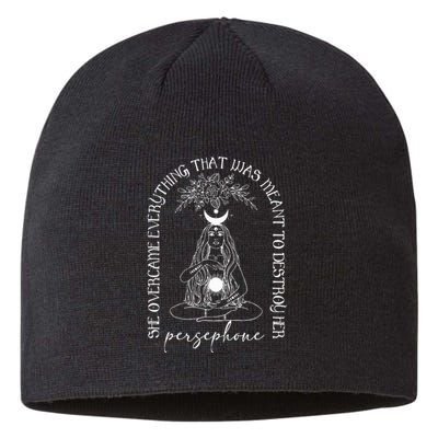 She Overcame Everything Greek Mythology Academia Sustainable Beanie