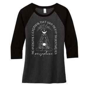 She Overcame Everything Greek Mythology Academia Women's Tri-Blend 3/4-Sleeve Raglan Shirt