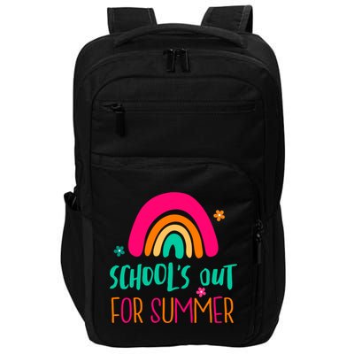 Schools Out For Summer Cute Rainbow Impact Tech Backpack
