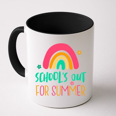 Schools Out For Summer Cute Rainbow Mug
