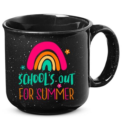 Schools Out For Summer Cute Rainbow 15oz Campfire Ceramic Mug