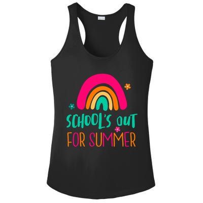 Schools Out For Summer Cute Rainbow Ladies PosiCharge Competitor Racerback Tank