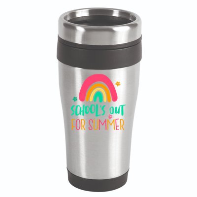 Schools Out For Summer Cute Rainbow 16oz Travel Tumbler