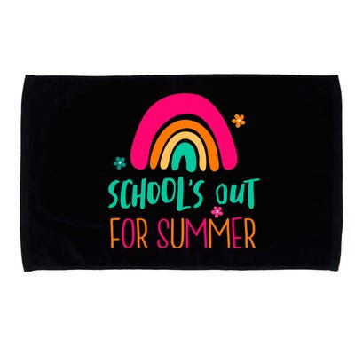 Schools Out For Summer Cute Rainbow Microfiber Hand Towel