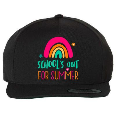 Schools Out For Summer Cute Rainbow Wool Snapback Cap