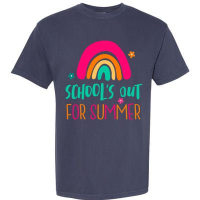 Schools Out For Summer Cute Rainbow Garment-Dyed Heavyweight T-Shirt