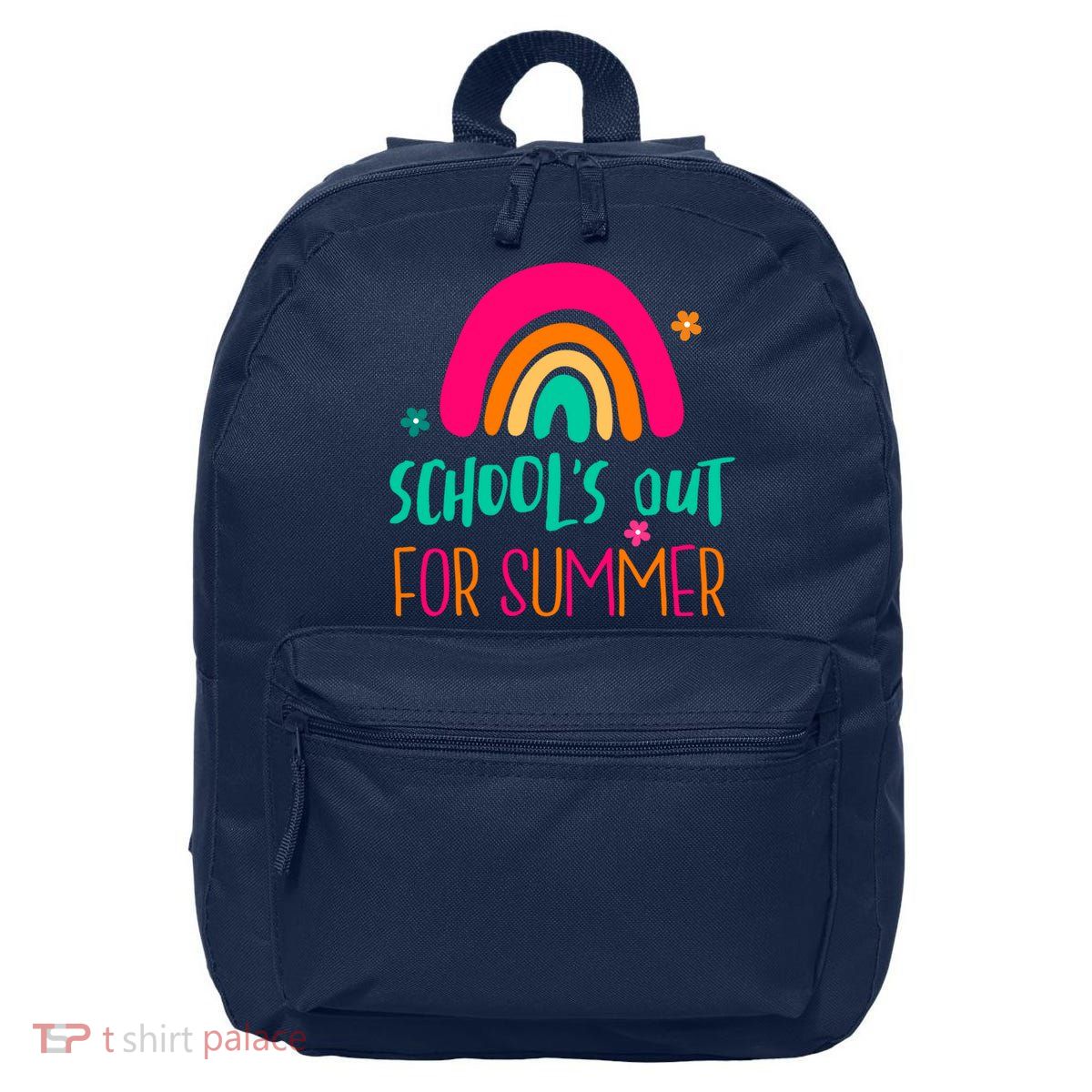 Schools Out For Summer Cute Rainbow 16 in Basic Backpack