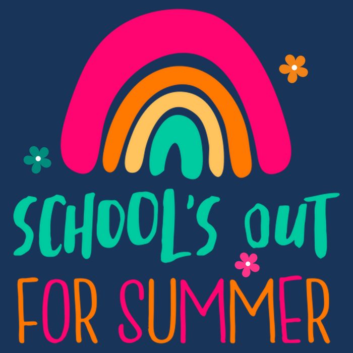Schools Out For Summer Cute Rainbow 16 in Basic Backpack