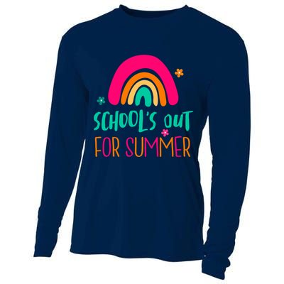 Schools Out For Summer Cute Rainbow Cooling Performance Long Sleeve Crew
