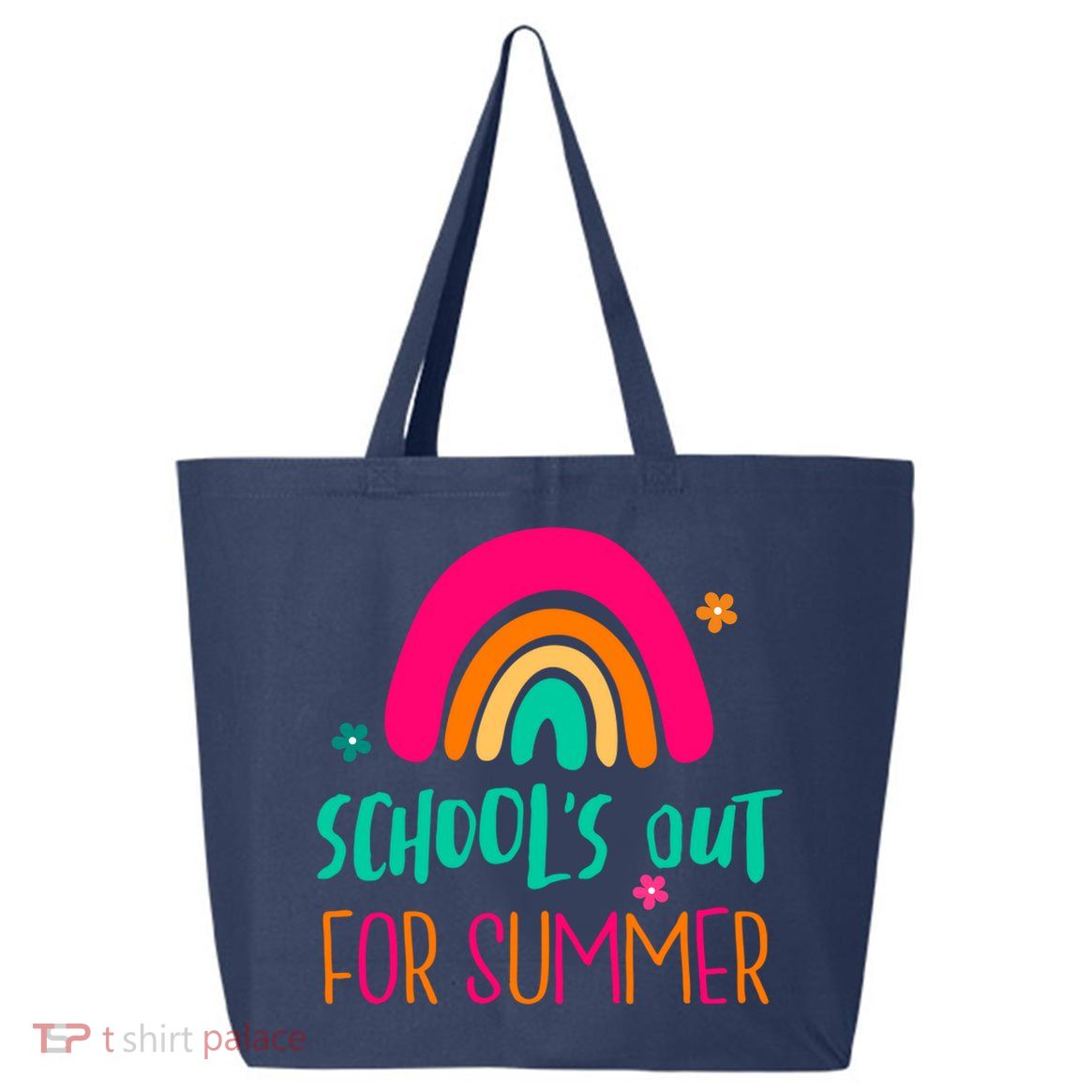 Schools Out For Summer Cute Rainbow 25L Jumbo Tote