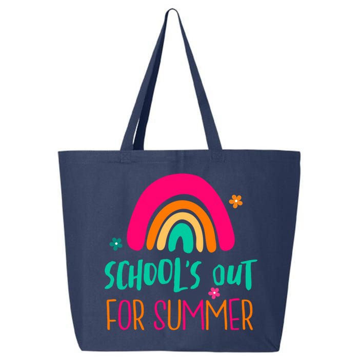 Schools Out For Summer Cute Rainbow 25L Jumbo Tote