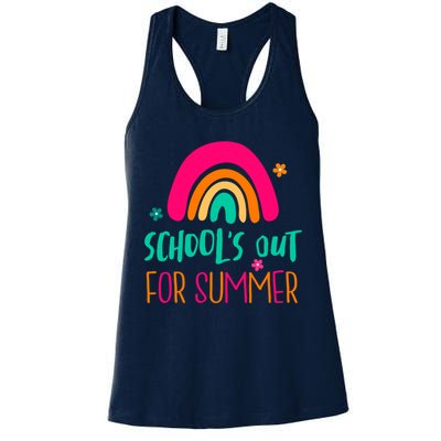 Schools Out For Summer Cute Rainbow Womens Tank Top